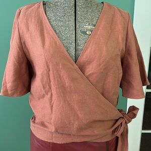 VETTA The Flutter Sleeve Wrap Top